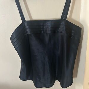 Black Satin Polyester Dress Camisole
